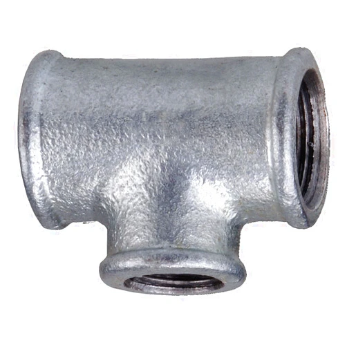 Cornat VFB1303412 Malleable Iron T Piece zinc Coated 3/4x1/2, Gray, 3/4 Zoll x 1/2 Zoll Innengewinde, Reduzierter Abgang