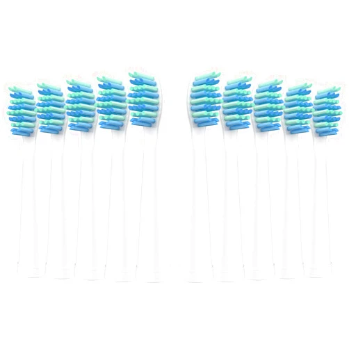 Mcuy Electric Toothbrush Heads Compatible with TEETHEORY Sonic and Fairywill - Replacement Brush Heads Compatible with FW-507/508/551/610/659/719/909/917/959,FW-D1/D3/D5/D7/D8, 10 Pack, White