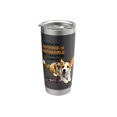 Mind of the octopus and furry friends Yappy Corgi Puppy Graphic Design Collection Stainless Steel Insulated Tumbler