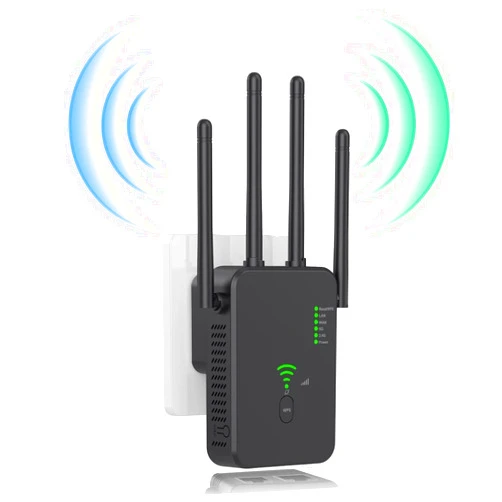 RYNDAO WiFi Repeater,2024 Upgraded WiFi Extender Signal Amplifier,4 Antennas,WAN & LAN Ports,Internet WiFi Booster Extender,WiFi Range 12880 sq.ft & 100 Devices,Wireless Router Extender for Offices and Home