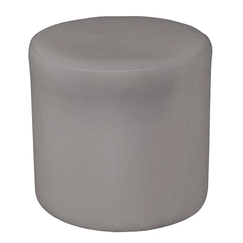 Regency Seating Regency Logan Plush Round Ottoman, Grey