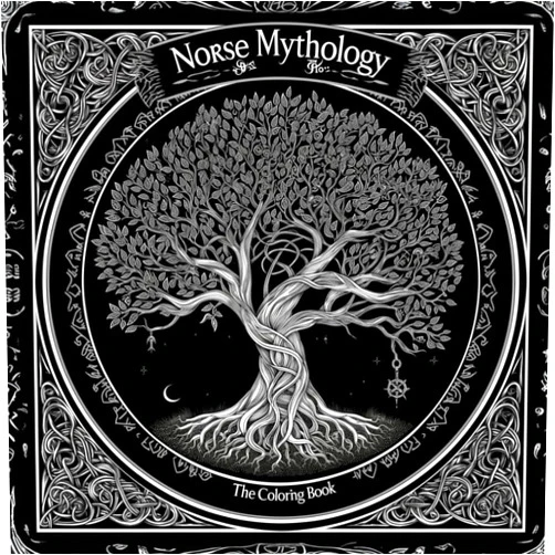 Christopher Brady Norse Mythology The Coloring Book: 50 Designs of Gods, Goddesses, Vikings, and Creatures to Relax and Color