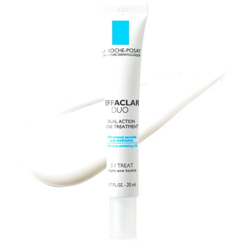 La Roche-Posay Effaclar Duo Dual Action Acne Spot Treatment Cream with Benzoyl Peroxide Acne Treatment for Acne and Blackheads, Lightweight Sheerness, Safe For Sensitive Skin