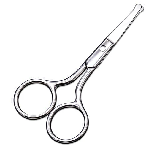 AsonTao Small Scissors, Eyebrow Scissors, Nose Hair Scissors Round Tip Design, Will Not Hurt the Nasal Cavity. Professional Grooming Scissors for Hair, Eyelashes, Nose, Eyebrow Trimming, Mustache. - AsonTao