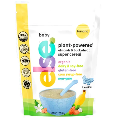 Else Nutrition Baby Cereal Stage 1 for 6 months+, High Iron, Plant Protein, Organic, Whole foods, Vitamins and Minerals (Banana-High Iron, 1 Pack)
