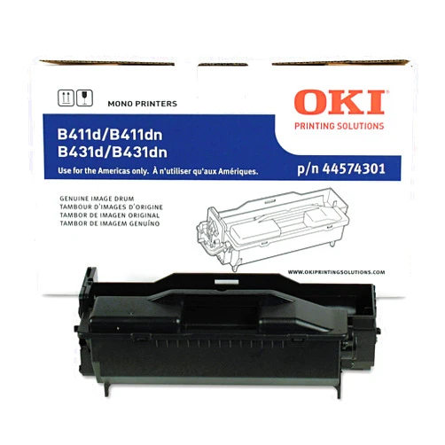 Okidata 44574301 Image Drum for B411/B431 Series Printers, 20000 Page Yield, Black