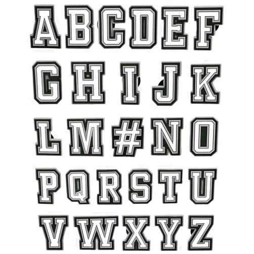 BOWNDY Different Shape Letter Sport Shoe Charms for Shoe Decoration,Shoes Decoration Accessories,Bulk Charms,Charms Pack,Random Charms