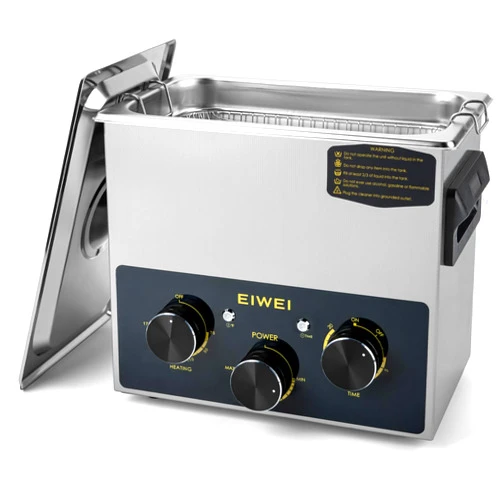 EIWEI 3L Ultrasonic Cleaner Professional Adjustable Power Ultrasonic Cleaner Machine Knob Jewelry Cleaner Heater Timer for Carburetor, Jewelry, Glasses, Dentures, Circuit Boards, Automotive Parts.