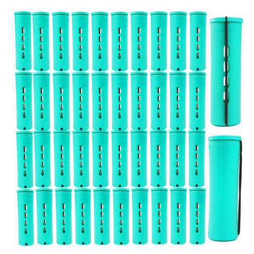 MLMOMVME Large Perm Rods,40 pcs Green Color Perm Rods for Natural Hair Jumbo Cold Wave Rods for Long Short Hair Hair Roller Hair Curlers Hairstyle Hairdressing Tools