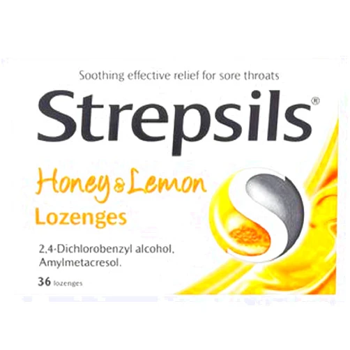 Strepsils Honey and Lemon Lozenges (36 Lozenges)