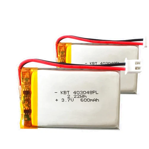 KBT KEEP BETTER TECH KBT 3.7V 600mAh Li-Polymer Battery: 403048 Rechargeable Li-ion Batteries Replacement with 2.54 JST Connector for Dash Camera Recorder, Baby Monitor, Electric Toy, Headlamp, Night Light, GPS - 2pack