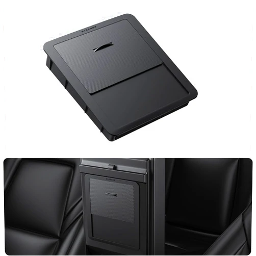 BASENOR Upgraded Tesla Model 3 Model Y Armrest Hidden Storage Box [Powerful Magnetic] Center Console Secret Compartment Accessories for 2017-2023 Model 3 2020-2025 Model Y