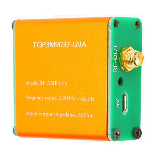 SUNGOOYUE 0.1MHz‑6GHz Full Band Low Noise Amplifier,Professional 20dB High Gain LNA RF Power Preamplifier Module (Ship with 2500mAh Li Ion Battery)