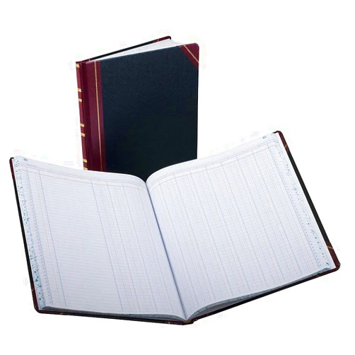 Boorum & Pease BOR1602121512 Bound columnar Book, 12-Column, 2-Page Form, 150 Pages, 12-1/4 x 10-1/8, Black