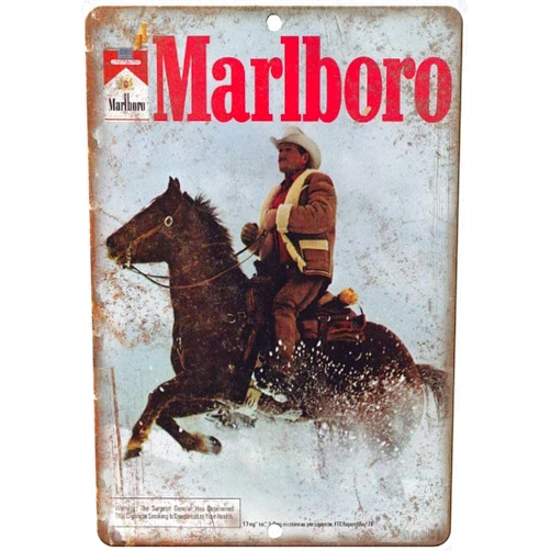 Dafony GCOCL Marlboro Man Cowboy Tin Sign Vintage Wall Poster Retro Iron Painting Metal Plaque Sheet for Bar Cafe Garage Home Gift Birthday Wedding