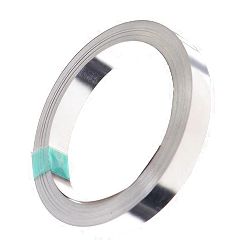 JINOARC Nickel Battery Strip 0.12x8mm Nickel Steel 32.8ft for 18650 Batteries Spot Welding DIY 18650 Battery Pack