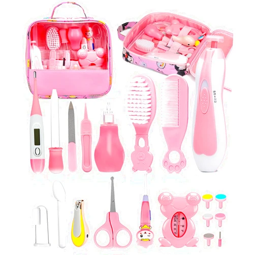 YASEW Baby Healthcare and Grooming Kit, Electric Safety Nail Trimmer Baby Nursery Kit, Newborn Care Kits with Hair Brush Comb for Newborn Infant Toddlers Baby Boys Girls Kids, Baby Shower Gifts (Pink)