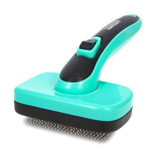 WOPQAEM Dogs Self Cleaning Slicker Brush for Shedding & Grooming Short Long Haired Pets, Removes Loose Fur, Undercoat, Mats, Tangled for Large Medium Small Sensitive Skin of Cats. Easy to Cleaning