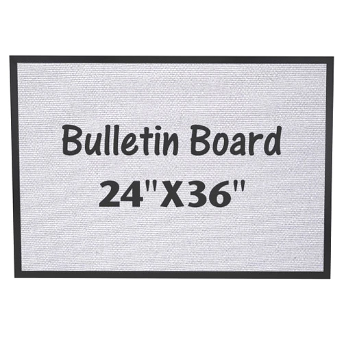 Miuwauer Bulletin Board 24 x 36 Inch, Notice Pin Cork Board with Grey Canvas Wall Mounted, Memo Photo Picture Hanging Corkboard Message Vision Board for Home Office School
