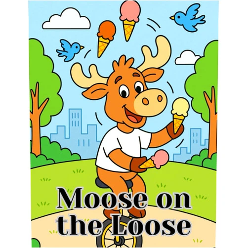 By Frosty Fox Studios (Author) Moose on the Loose: Cute Cartoon Moose Coloring Book for Kids Ages 4–8: Fun Animal Adventures, Outdoor Scenes, and Whimsical Coloring Pages for Boys and Girls