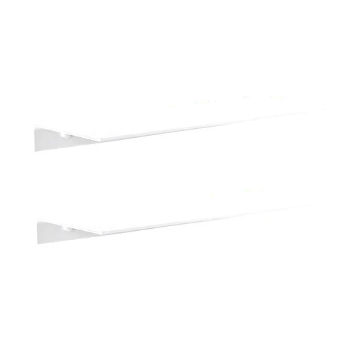 JYL HOME Modern Floating Shelf Wall Mounted Heavy Duty for Living Room Bedroom Bathroom, 12 Inch, White, 2 Pack