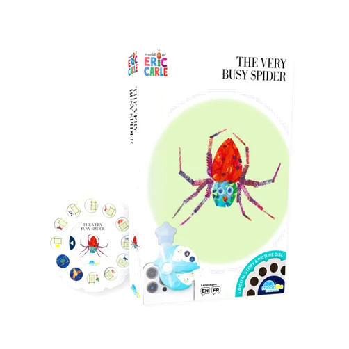 Moonlite Storytime Eric Carle Very Busy Spider Storybook Reel, A Magical Way to Read Together, Digital Story for Projector, Fun Sound Effects, Toddler Learning Gift for Kids Ages 12 Months and Up