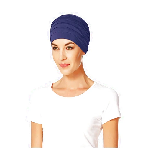 Christine Headwear Yoga Uni Bamboo TurbanHeadwear Women Navy One Size