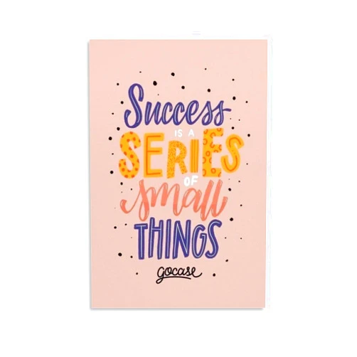 HYMART Motivational Quotes Poster Success Is A Series of Fmall Things College Dorm Kids Room School Classroom Trendy Posters 08x12inch(20x30cm)
