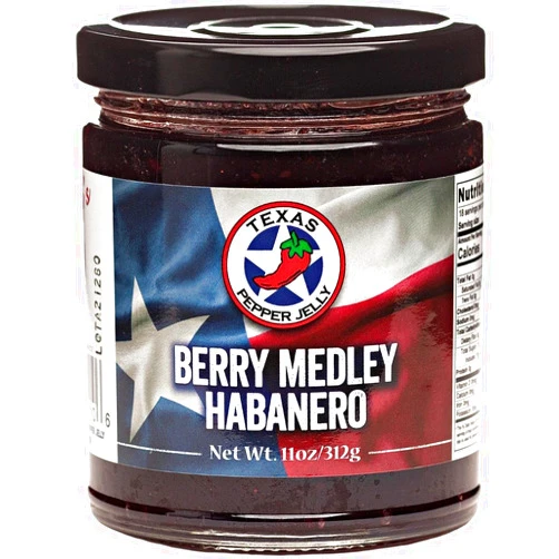 Texas Pepper Jelly Berry Medley Habanero Jelly Net Wt. 11 oz (312 g)