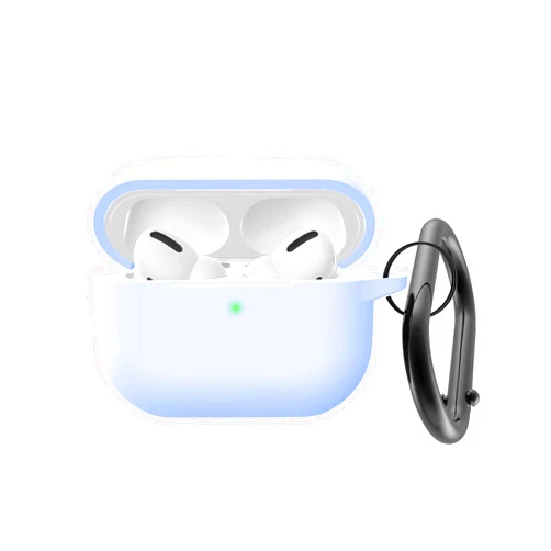 AGAOSH for Airpods Pro 2nd Generation Case Cover with Keychain,Blue Gray Soft Silicone Skin Cover Protective Case for New Apple Airpods Pro Gen 2 Case 2022 Charging Case for Women Men Girl Sky Blue