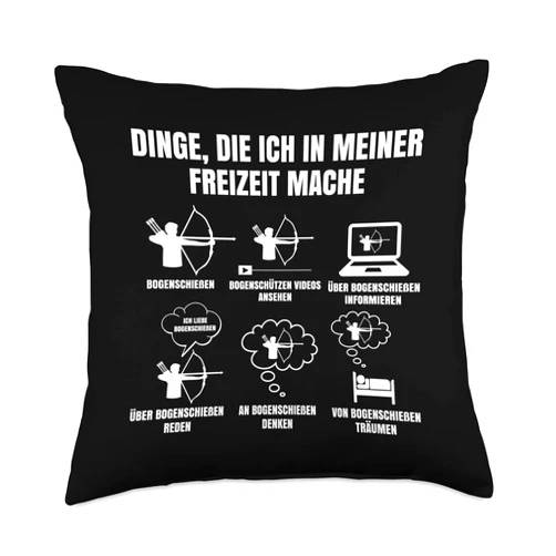 Tagesplan Bogenschütze Bogensport Geschenke & Co. Bow Things Die In Meine Freizeit Mache Archery Throw Pillow