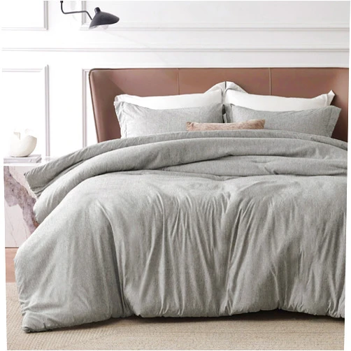 Bedsure Dark Grey Duvet Cover Queen Size - Super Soft Cationic Dyed Duvet Cover for Kids with Zipper Closure, 3 Pieces, Includes 1 Duvet Cover (90