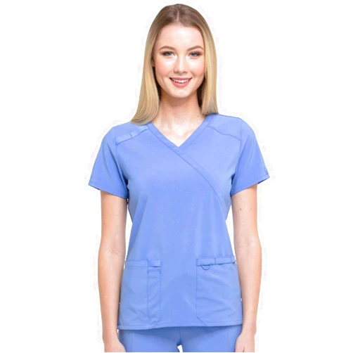Dickies EDS Essentials, Mock Wrap Top Scrubs for Women with Four-Way Stretch and Moisture Wicking DK625