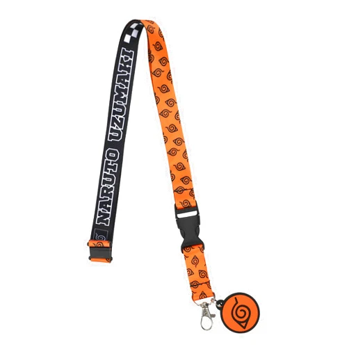 Bioworld Naruto Shippuden The Nine 22-Inch Lanyard with Rubber Charm and Clear ID Sleeve