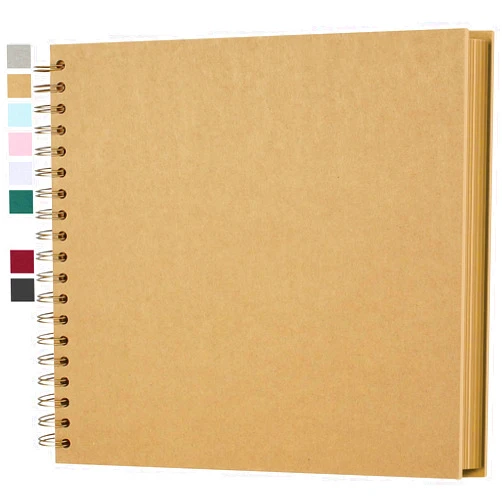 Yopih 10 x 10 Inch Hardcover Kraft Blank Page DIY Scrapbook Photo Album, 40 Pages (20 Sheets) - Perfect for Wedding Anniversaries, Family Memories, and Small Scrapbooking Projects
