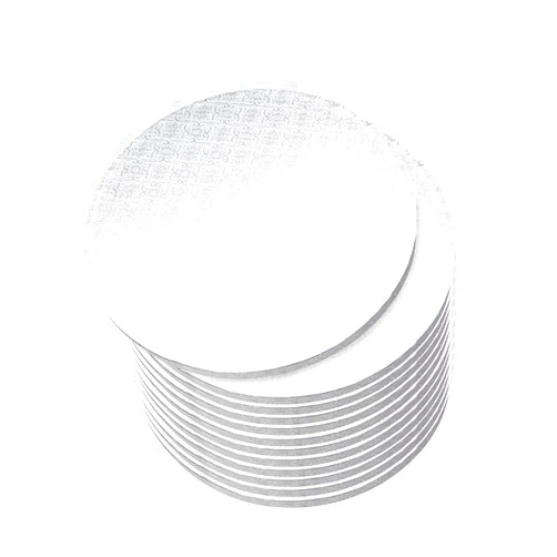 Everenty MOVINGSHOOT Spec101 Round Cake Drums, 12 Inch - 12pk White Cake Drum Boards with 1/2-Inch Thick Smooth-Edges
