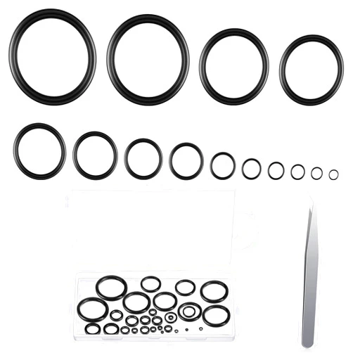 Civaner 30 Pcs Fishing Rod Guides Repair Kit 15 Sizes Stainless Steel Ceramic Fishing Rod Guides Eyelet Repair Kit with Stainless Steel Tweezer and Box