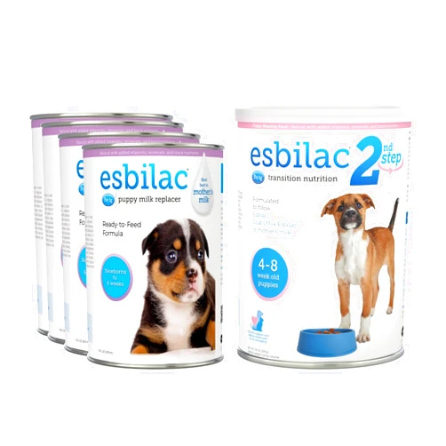 Esbilac Pet-Ag Puppy Milk Replacer Liquid (4PK) & Pet-Ag 2nd Step Puppy Weaning Food