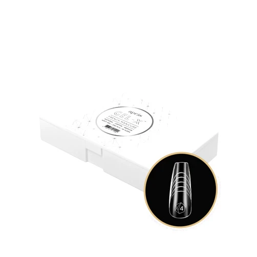 APRÉS Apres Nail Gel-X™ French Manicure Box of Tips | 330 Gel-X Tips | 10 Sizes 0-9 | No size 00 included (Natural Coffin Medium)