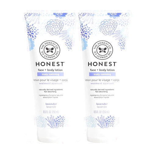 The Company The Honest Company Truly Calming Face + Body Lotion - Lavender Essential Oils & Chamomile - 8.5 Fl Oz Pack of 2
