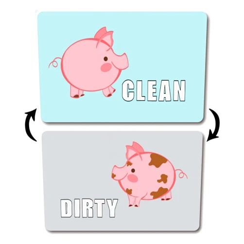 Oxepleus Pig Clean Dirty Magnet for Dishwasher 2 Pack, Oxepleus Piggy Funny Dishwasher Magnet, Double Sided Magnet Dish Washer Indicator (pig-2pcs)