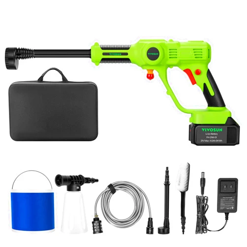 VIVOSUN 21V Cordless Pressure Washer, 4.0Ah Battery, 775 PSI Portable Power Washer, 6-in-1 Nozzle, with Battery and Charger, Accessories Kit for Car, Fence, Floor Cleaning