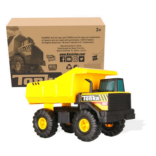 Basic Fun Tonka Steel Classics Mighty Dump Truck, Toy Truck, Real Steel Construction, Ages 3 and Up, Frustration-Free Packaging (FFP) Standard Packaging