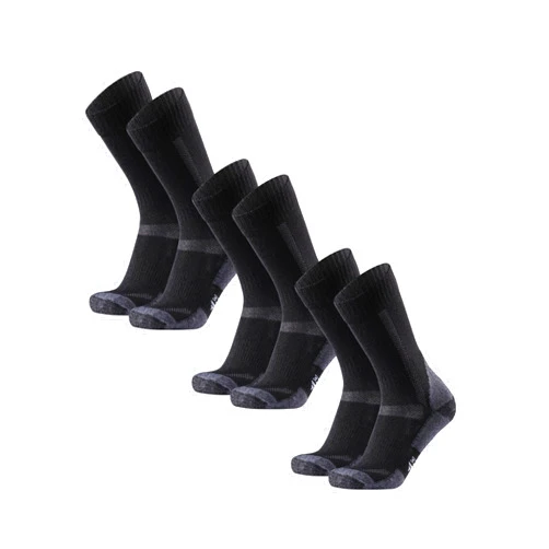 DANISH ENDURANCE Hiking Socks, Anti Blister Merino Wool Socks, Moisture Wicking Cushioned Crew Socks for Men & Women, 3-Pack