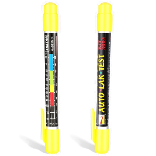 Relaxweex 2 Pcs Paint Thickness Gauge Precision Paint Coating Tester Magnetic Tip Car Paint Tester Pen Waterproof Paint Depth Gauge Car Body Damage Detector for Crash Check Coating Film Inspection