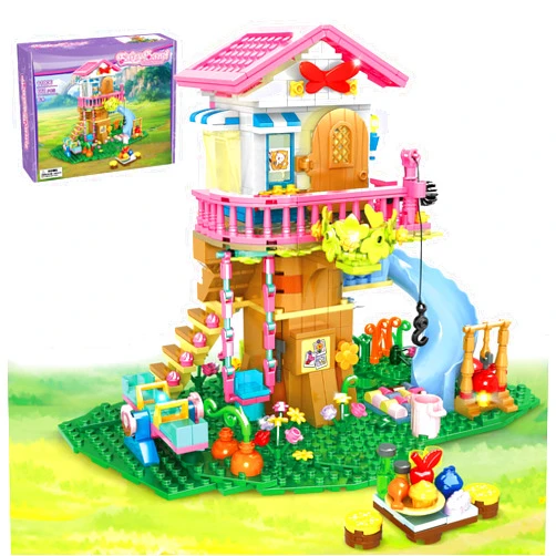 VINTOP Tree House Friends Building Toys for Girls Boys Ages 6 7 8 9 10 12+ Kids, Forest Friendship Treehouse STEM Construction Craft Kit with LED Lights Animals Flowers, Birthday, 660Pcs, 11006