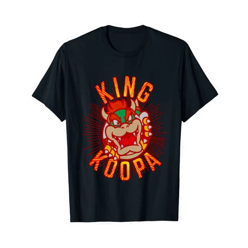 Super Mario King Koopa Bowser Vintage Nintendo Portrait T-Shirt