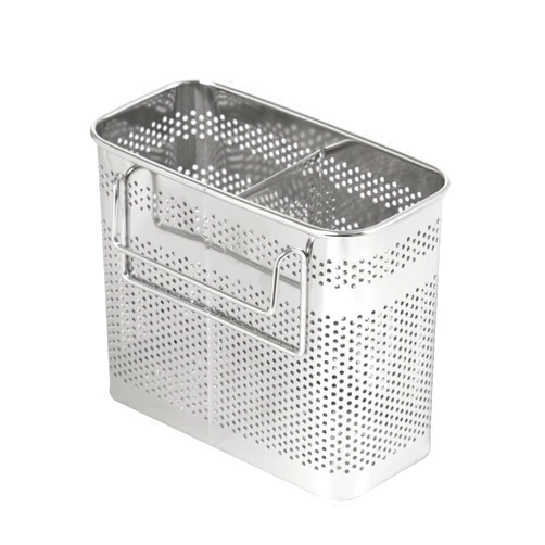 HOME&I Silverware Drying Basket, Kitchen Sink Utensil Holder Replacement,Thin Dish Drying Rack Countertop Organizer Stainless Steel 304 Flatware Cutlery Caddy Hold for Dish Drainer(2 Compartments)