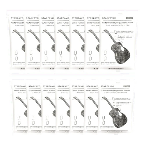 Starfavor 49% Guitar Humidifier Pack | Two-Way Humidity Control System | 14 Replacement Packs| for Wooden Instrument Maintaining Hydration Humidification Humidifier Moisture Control Packets