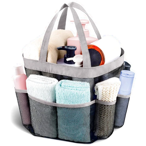 Attmu Mesh Shower Caddy Portable, Quick Dry Hanging Shower Tote Bag for College Dorm Room Essentials, Large Capacity Shower Caddy Dorm for Bathroom Gym Swimming